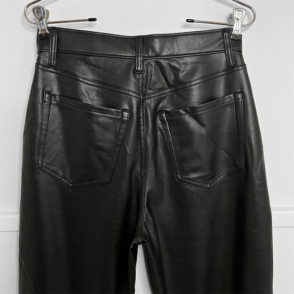 Abercrombie & Fitch The Ankle Straight Ultra High Rise Vegan Leather Pants - Picture 7 of 10